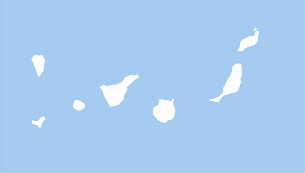 mapa Islas Canarias distribuidores Galletas Bandama